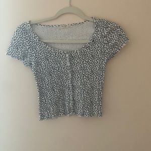 brandy melville floral zelly top